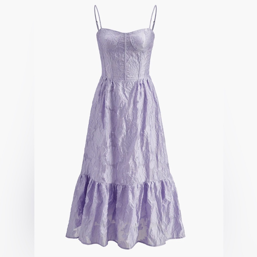Elegant Lavender Lace Dress